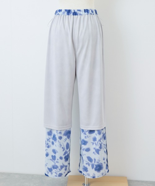 ROPE' PICNIC（ロペピクニック）の「フローラルプリントイージーパンツ（その他パンツ・レディース・ベージュ系その他/サックスブルー・36/38）」の4枚目の写真