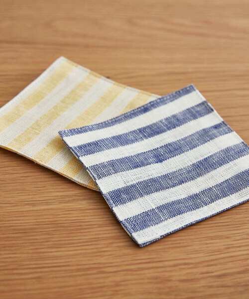fog linen work（フォグリネンワーク）の「fog linen work　リネンコースター（キッチンツール・レディース・ストライプ・-）」の2枚目の写真