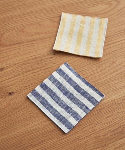 fog linen work（フォグリネンワーク）の「fog linen work　リネンコースター（キッチンツール・レディース・ストライプ・-）」の4枚目の写真