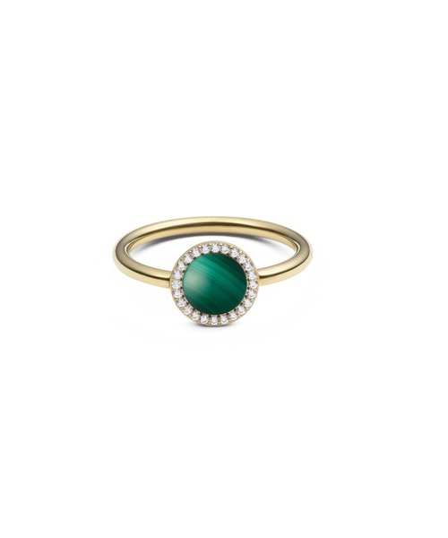 Audrey Ring Malachite マラカイト 天然石 リング ローズゴールド