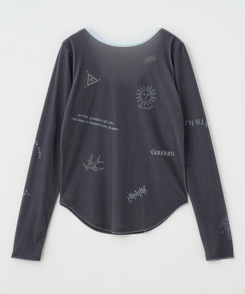 カットソー SHEER VELOUR L/S TEE SHEER VELOUR L/S TEE（Tシャツ/カットソー）｜ROSE BUD（ローズ