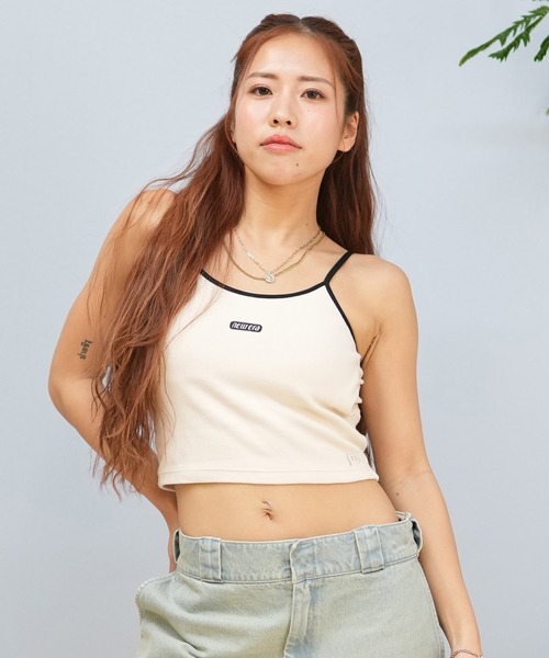 NEW ERA（ニューエラ）の「NEW ERA/ニューエラ カップ付き/ショート丈/リブキャミソール 14670921/14391913/14391915（キャミソール・レディース・ブラック/ホワイト/アイボリー・M/S）」の3枚目の写真