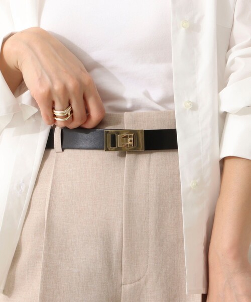 NOLLEY’S（ノーリーズ）の「ノックカナグスライドベルト（ベルト・レディース・ブラック/ベージュ・FREE）」の6枚目の写真