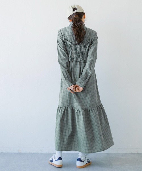 RAGEBLUE（レイジブルー）の「リボンビスチェ/ネクタイセットシャツワンピース（シャツワンピース・レディース・ベージュ系2/ベージュ系3/ブルー系3/ブルー系4・FREE）」の17枚目の写真