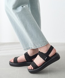 ダブルベルト バックバンド 厚底 サンダル
