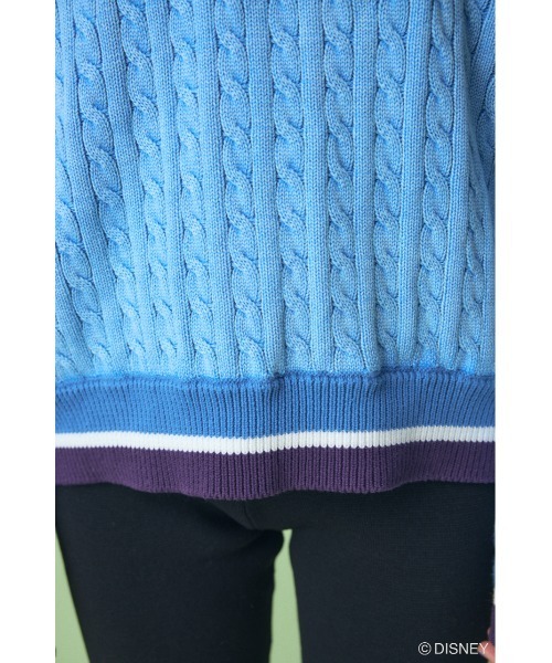 Disney SERIES CREATED by MUS（ディズニーシリーズクリエイテッドバイエムユーエス）の「MD CABLE ニット / FIGARO（ニット/セーター・レディース・オフホワイト/ブルー/レッド・FREE）」の16枚目の写真