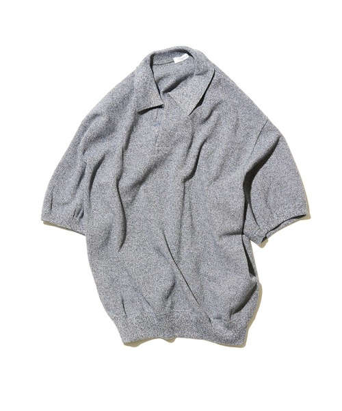 crepuscule(クレプスキュール)の「crepuscule Moss Stitch Polo (2501-011)(ポロシャツ・メンズ・ブラック/グレー・0/1/2)」の6枚目の写真