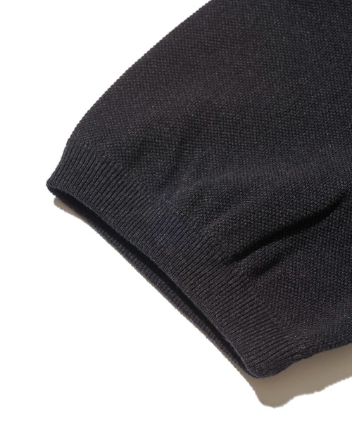 crepuscule(クレプスキュール)の「crepuscule Moss Stitch Polo (2501-011)(ポロシャツ・メンズ・ブラック/グレー・0/1/2)」の9枚目の写真