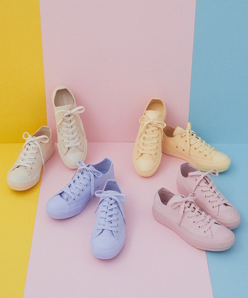 CONVERSE ALL STAR(コンバースオールスター)の「CONVERSE×earth ALL STAR PLTS(スニーカー・レディース・ピンク/イエロー/ブルー/ライトベージュ・22.5cm/23.5cm/24.5cm/23.0cm/24.0cm)」の5枚目の写真