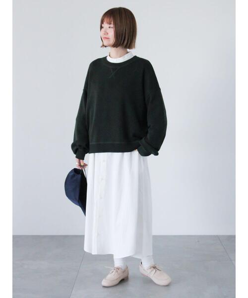 Lugnoncure（ルノンキュール）の「【イージーケア】バンドカラーシャツワンピース（ワンピース・レディース・ネイビー/ブラック/オフホワイト・F）」の6枚目の写真