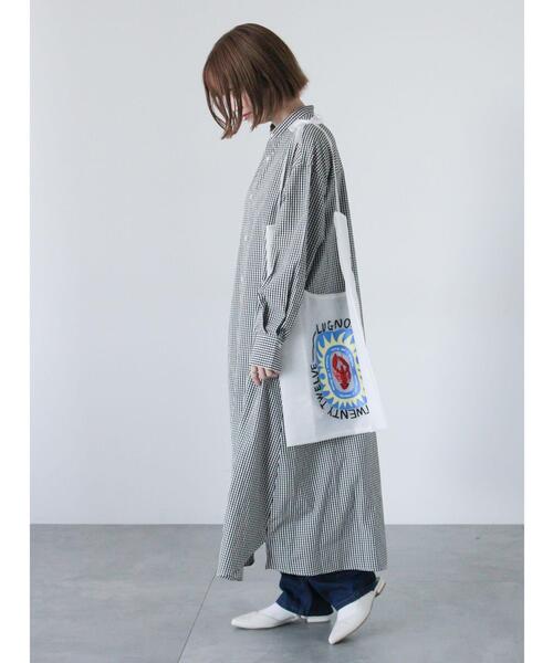 Lugnoncure（ルノンキュール）の「【イージーケア】バンドカラーシャツワンピース（ワンピース・レディース・ネイビー/ブラック/オフホワイト・F）」の8枚目の写真