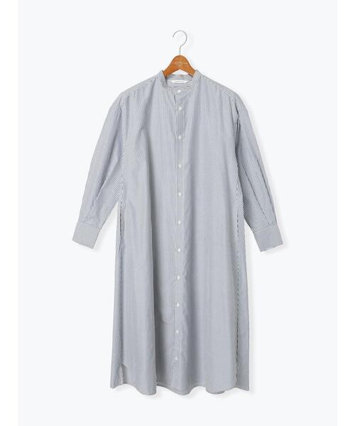 Lugnoncure（ルノンキュール）の「【イージーケア】バンドカラーシャツワンピース（ワンピース・レディース・ネイビー/ブラック/オフホワイト・F）」の11枚目の写真