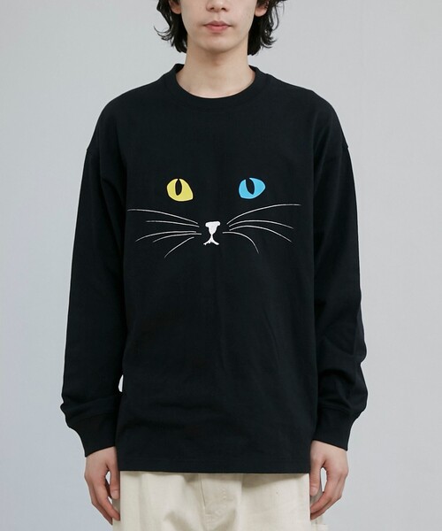 coen(コーエン)の「【CAT TEE/アニマルプリント】ロングスリーブTシャツ(Tシャツ/カットソー・メンズ・ホワイト/ブラック・M/XL/L)」の15枚目の写真