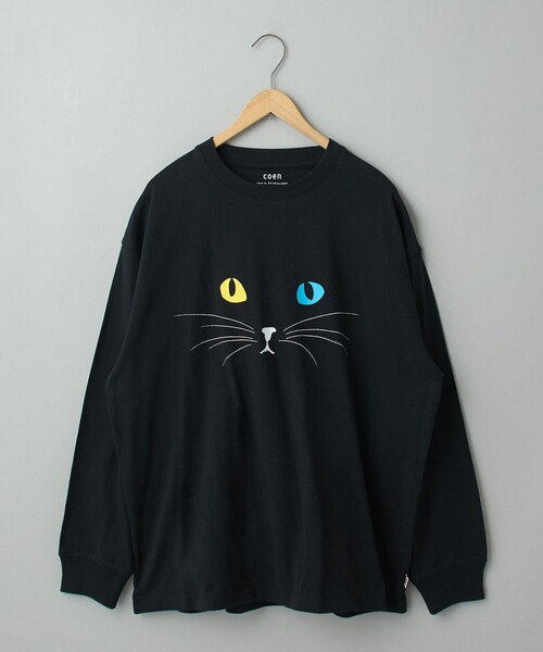 coen(コーエン)の「【CAT TEE/アニマルプリント】ロングスリーブTシャツ(Tシャツ/カットソー・メンズ・ホワイト/ブラック・M/XL/L)」の18枚目の写真