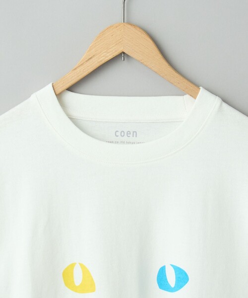 coen(コーエン)の「【CAT TEE/アニマルプリント】ロングスリーブTシャツ(Tシャツ/カットソー・メンズ・ホワイト/ブラック・M/XL/L)」の21枚目の写真
