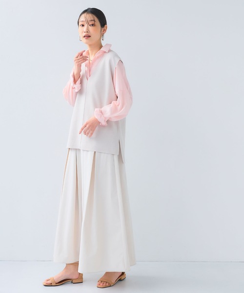 CROSS FUNCTION（クロスファンクション）の「《吸水速乾》エブ楽 イージータックサーキュラースカート【CF/クロスファンクション】（スカート・レディース・ベージュ/オフホワイト/ブラック・L/M/LL）」の13枚目の写真