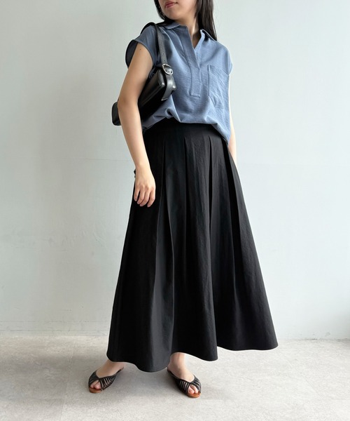 CROSS FUNCTION（クロスファンクション）の「《吸水速乾》エブ楽 イージータックサーキュラースカート【CF/クロスファンクション】（スカート・レディース・ベージュ/オフホワイト/ブラック・L/M/LL）」の11枚目の写真