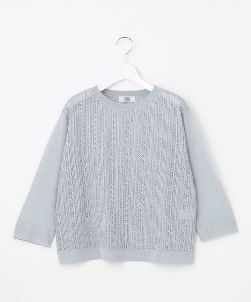 J.PRESS Ladies(J.プレス レディス)の「【WEB限定カラーあり・洗える】Vis/Peスパーク シアー ニット(ニット/セーター・レディース・アイボリー系/ブラウン系/サックスブルー系/ネイビー系・SMALL)」の13枚目の写真