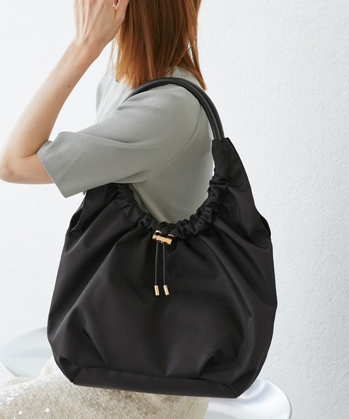 ROPE' PICNIC(ロペピクニック)の「【撥水加工】ドロストリングギャザートートバッグ(トートバッグ・レディース・ブルー/ブラック/ベージュ・FREE)」の7枚目の写真