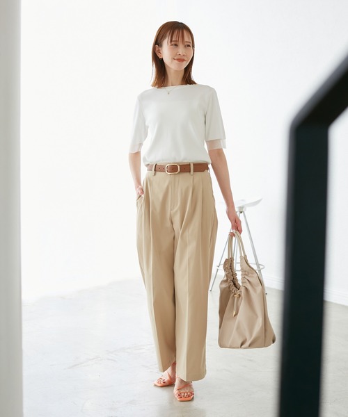 ROPE' PICNIC(ロペピクニック)の「【撥水加工】ドロストリングギャザートートバッグ(トートバッグ・レディース・ブルー/ブラック/ベージュ・FREE)」の10枚目の写真