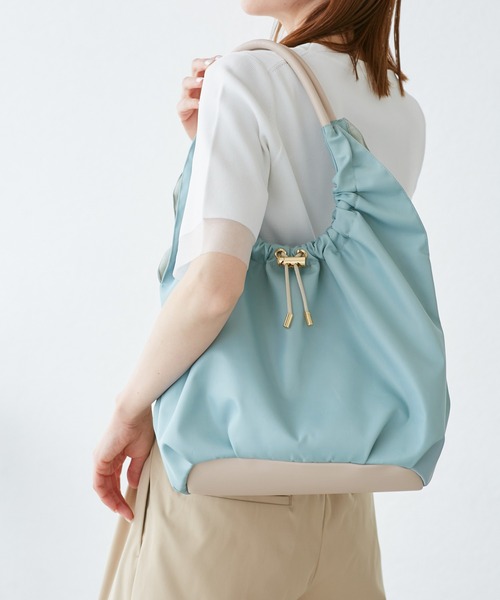 ROPE' PICNIC(ロペピクニック)の「【撥水加工】ドロストリングギャザートートバッグ(トートバッグ・レディース・ブルー/ブラック/ベージュ・FREE)」の12枚目の写真
