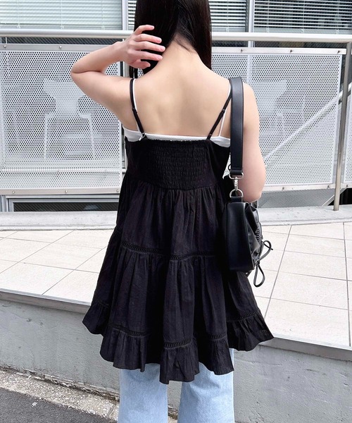 INGNI（イング）の「【WEB限定】レースティアードミニキャミワンピース（ワンピース・レディース・オフホワイト/ブラック/サックスブルー・M）」の19枚目の写真