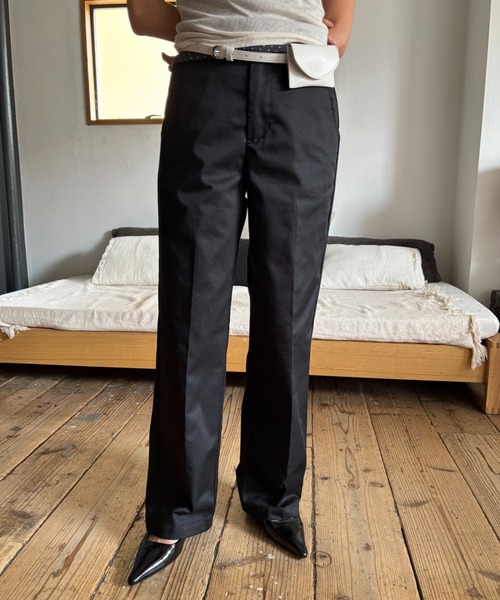 FUULLY STUDIO（フーリィーステューディオ）の「TCツイルストレートパンツ（チノパンツ・レディース・グレー/ブラック・SMALL/MEDIUM/LARGE）」の20枚目の写真