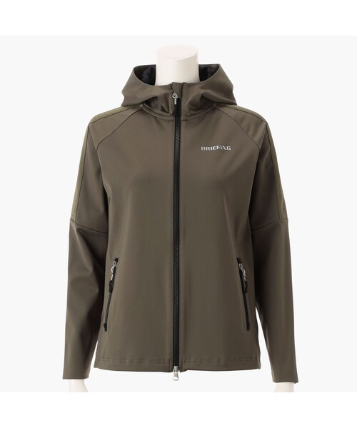 BRIEFING（ブリーフィング）の「【BRIEFING GOLF／ブリーフィングゴルフ】WOMEN’S LOGO LINE PARKA（リラックスフィット）（パーカー・レディース・サンドベージュ/ブラック/ダークオリーブ・M/S）」の3枚目の写真