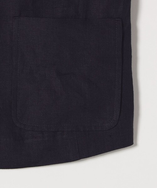 SHIPS any（シップス エニィ）の「SHIPS any:〈洗濯機可能〉ヨーロピアンフラックス リネン  Vネック コンパクト ベスト（ベスト・レディース・ブラウン/ネイビー・ONE SIZE）」の18枚目の写真