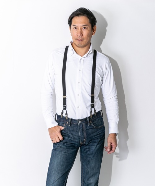 セール】【STYLE=】サスペンダー メンズ 25mm ダブルクリップ