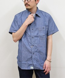 orSlow/オアスロウ　ショートスリーブ シャンブレー ワークシャツ　SHORT SLEEVE CHAMBRAY WORK SHIRT