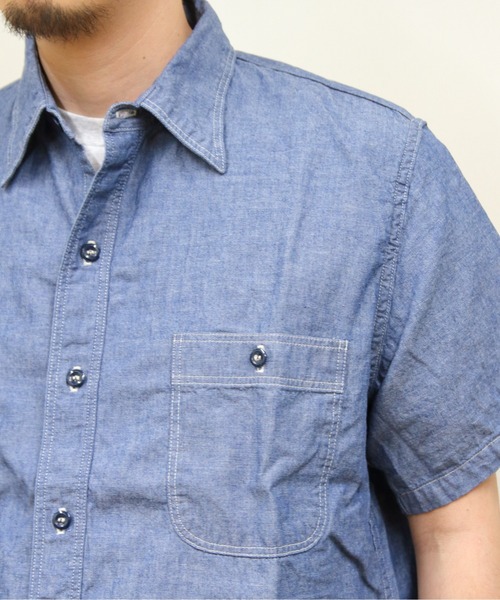 orSlow/オアスロウ ショートスリーブ シャンブレー ワークシャツ