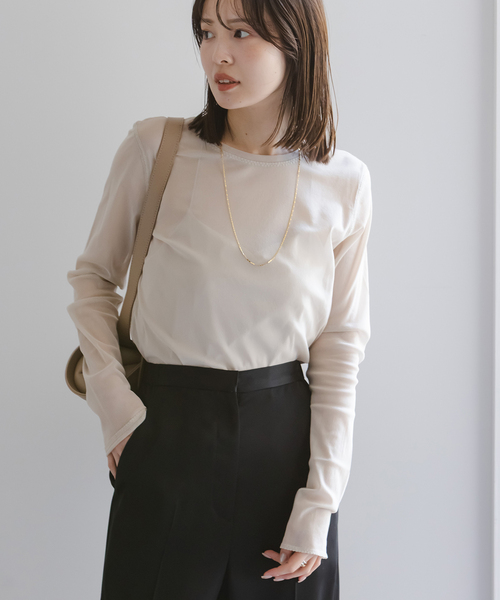 スキンチュールロングTシャツ（Tシャツ/カットソー）｜NOBLE