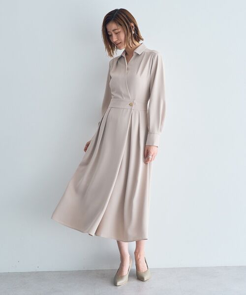 YECCA VECCA(イェッカヴェッカ)の「カシュクールタックワンピース(ワンピース・レディース・ネイビー/ブルー/ライトベージュ・FREE)」の7枚目の写真