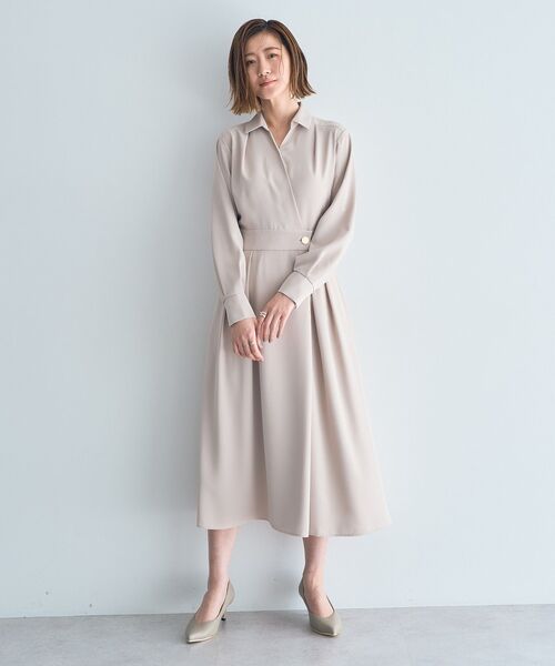 YECCA VECCA(イェッカヴェッカ)の「カシュクールタックワンピース(ワンピース・レディース・ネイビー/ブルー/ライトベージュ・FREE)」の8枚目の写真