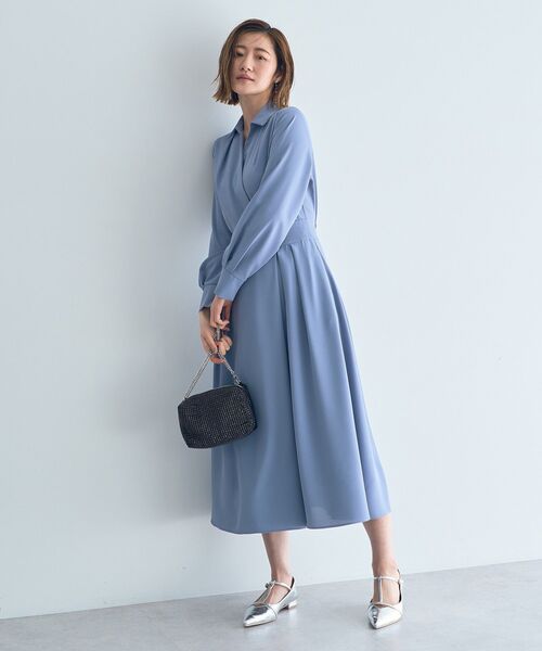 YECCA VECCA(イェッカヴェッカ)の「カシュクールタックワンピース(ワンピース・レディース・ネイビー/ブルー/ライトベージュ・FREE)」の19枚目の写真