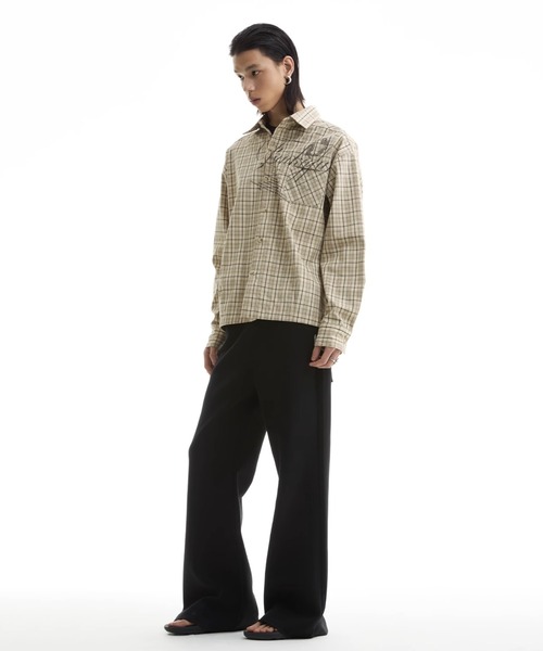 カーキ柄シャツジャケット FKF25S1OT10【FUNKYFUN】【2025SS