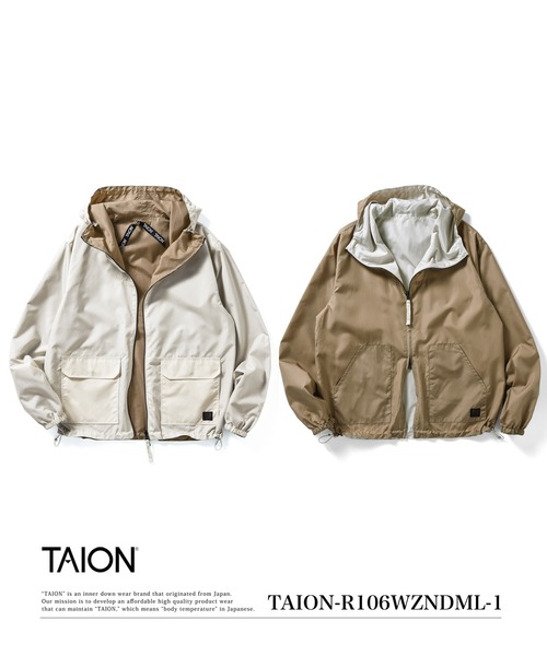TAION（タイオン）の「【TAION(タイオン)】〈ユニセックス〉ノンダウン ミリタリー リバーシブル Wジップ パーカー（その他アウター・メンズ・ブラック/ダークオリーブ/オフホワイト/その他3/ダークネイビー/ダークグリーン系/インディゴブルー/ライトインディゴブルー・L/S/M/XL/XS/2XL）」の14枚目の写真