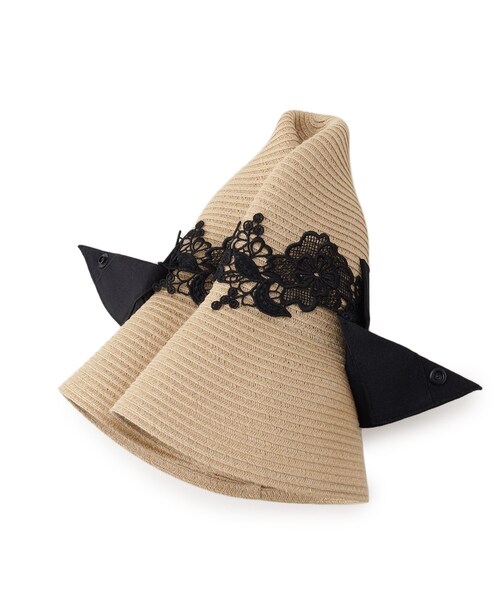OPAQUE.CLIP（オペークドットクリップ）の「レースキャペリン（ハット・レディース・オフホワイト/ベージュ・00）」の8枚目の写真