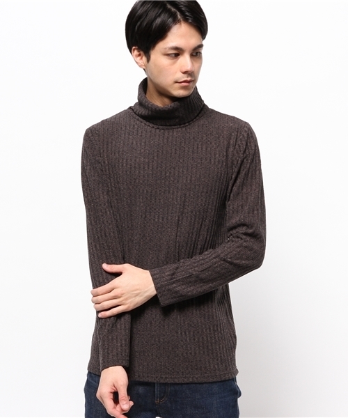 VENCEEXCHANGE（ヴァンスエクスチェンジ）の「リブニットソータートルネック    （ニット/セーター・メンズ・オフホワイト/チャコールグレー/ブラック・LARGE/MEDIUM）」の3枚目の写真
