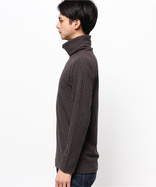 VENCEEXCHANGE（ヴァンスエクスチェンジ）の「リブニットソータートルネック    （ニット/セーター・メンズ・オフホワイト/チャコールグレー/ブラック・LARGE/MEDIUM）」の4枚目の写真