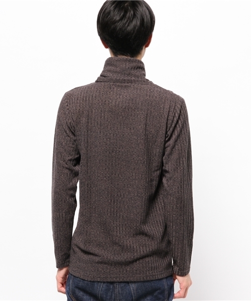 VENCEEXCHANGE（ヴァンスエクスチェンジ）の「リブニットソータートルネック    （ニット/セーター・メンズ・オフホワイト/チャコールグレー/ブラック・LARGE/MEDIUM）」の5枚目の写真