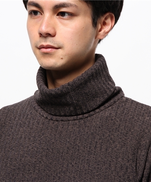 VENCEEXCHANGE（ヴァンスエクスチェンジ）の「リブニットソータートルネック    （ニット/セーター・メンズ・オフホワイト/チャコールグレー/ブラック・LARGE/MEDIUM）」の6枚目の写真