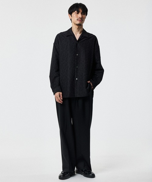 STUDIOUS(ステュディオス)の「FLOWER JACQUARD SHIRTS(シャツ/ブラウス・メンズ・ライトブルーグレー/ブラック・2/1)」の6枚目の写真