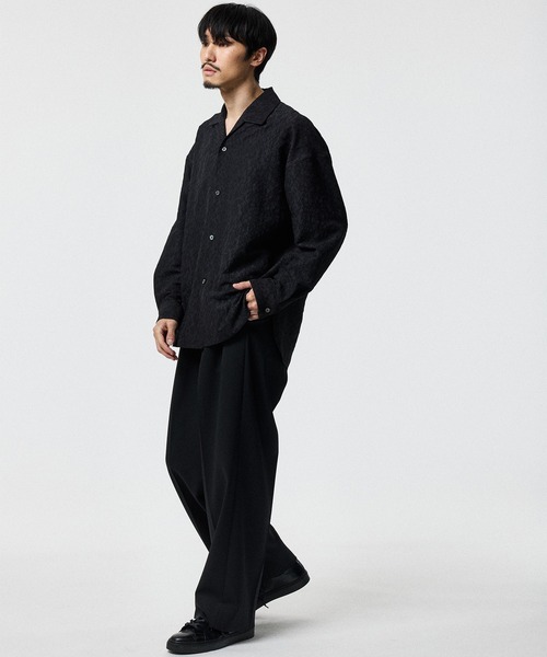 STUDIOUS(ステュディオス)の「FLOWER JACQUARD SHIRTS(シャツ/ブラウス・メンズ・ライトブルーグレー/ブラック・2/1)」の5枚目の写真