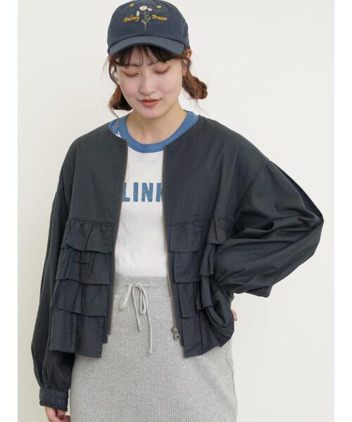 Samansa Mos2(サマンサ モスモス)の「フリルジップブルゾン(ブルゾン・レディース・カーキ/オフホワイト/グレー/チャコールグレー・F)」の20枚目の写真