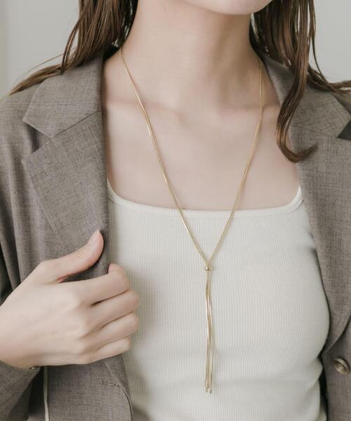 SMELLY（スメリー）の「ダブルスネークスライドYネックレス（ネックレス・レディース・ゴールド・-）」の3枚目の写真