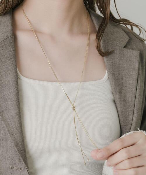 SMELLY（スメリー）の「ダブルスネークスライドYネックレス（ネックレス・レディース・ゴールド・-）」の6枚目の写真