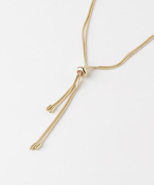 SMELLY（スメリー）の「ダブルスネークスライドYネックレス（ネックレス・レディース・ゴールド・-）」の7枚目の写真