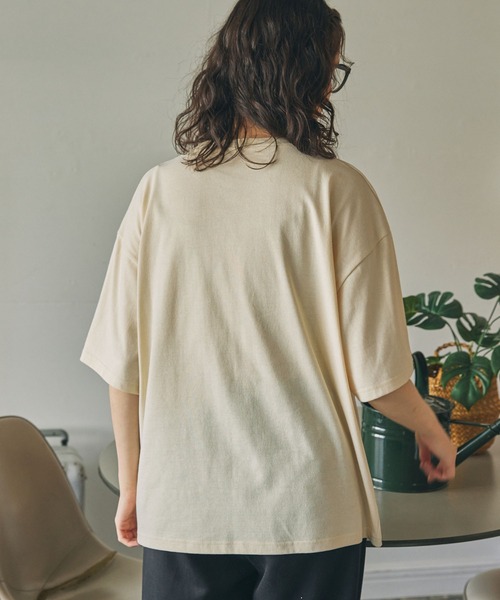 コード刺繍 メッセージ ロゴ半袖Tシャツ（Tシャツ/カットソー